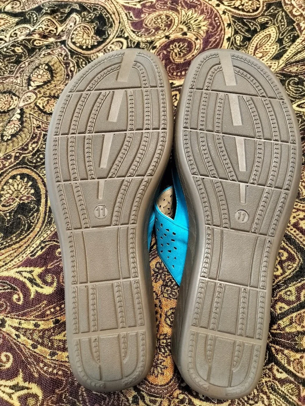 Angel Steps | Shoes | Angelsteps Womens 1w Turquoise Flower Slide Mules ...